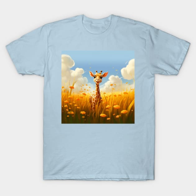 Cute baby giraffe T-Shirt by Geminiartstudio